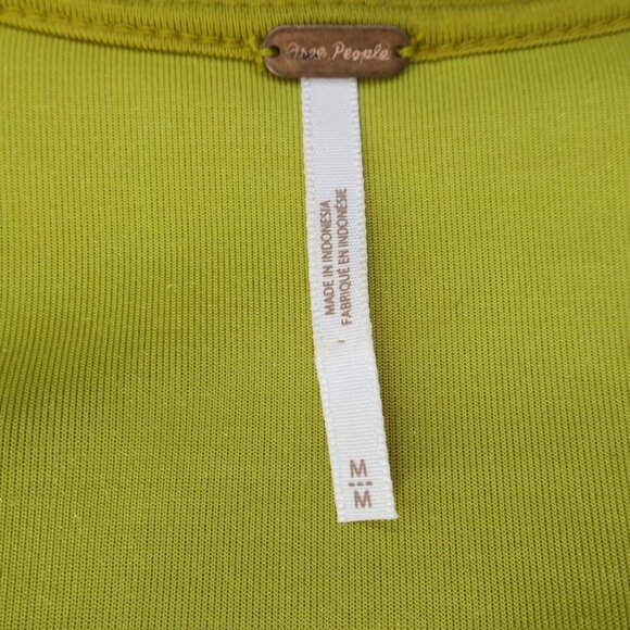 Free People Hold Me Puff Sleeve Velvet Top Glistening Gold Boho Women's Medium - Picture 4 of 7